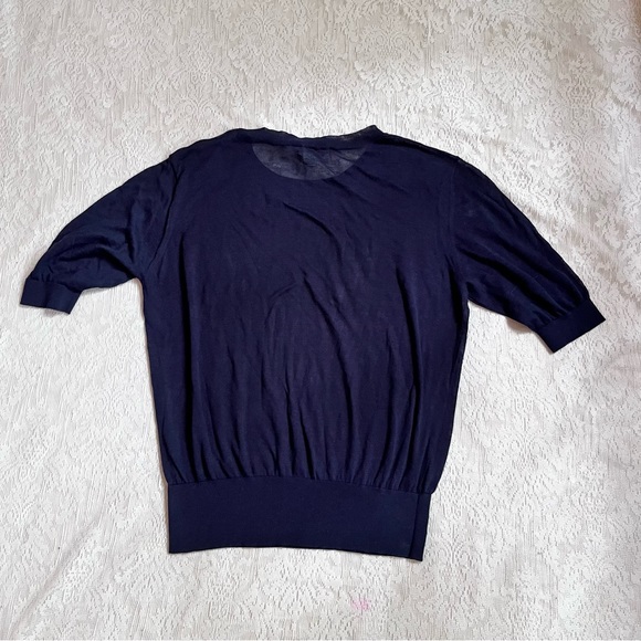 Cotton by Autumn Cashmere semi sheer navy top - Picture 8 of 8